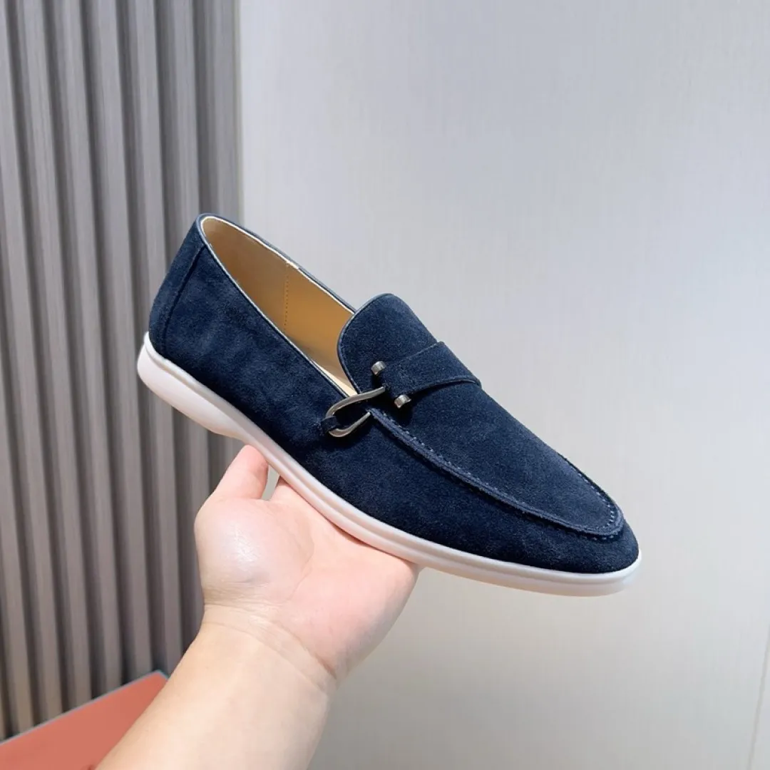 Men's Men's Shoes💰Men's Shoes💰440💰[loro piana] Couple's Style - The new moccasins are made of water-repellent treated suede uppers with rubber soles, a classic. The complex craftsmanship and meticulous structure make the shoes light and soft, allowing you to walk comfortably and freely. Perfect for wearing at the beach or out in the water during the summer. Women’s size: 35-40 Men’s size: 38-45